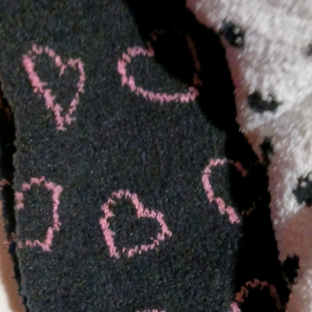 Rae Dunn Love Socks - Black, White, and Pink Embroider 🩷& Print Design ⚜️💝⚜️🩷 - Picture 6 of 8